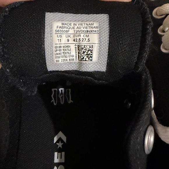 Converse Black All Star Low Tops - Picture 5 of 5